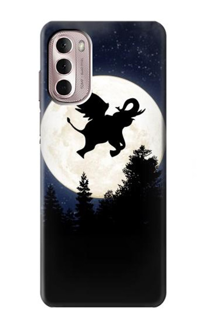 S3323 Flying Elephant Full Moon Night Hülle Schutzhülle Taschen für Motorola Moto G Stylus 4G (2022)