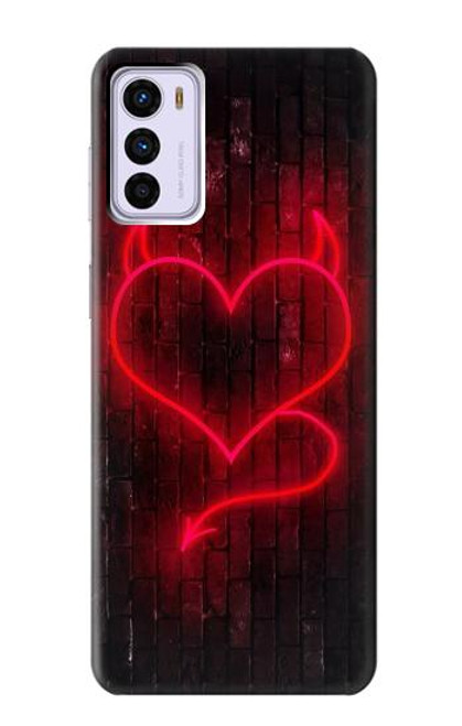 S3682 Devil Heart Hülle Schutzhülle Taschen für Motorola Moto G42