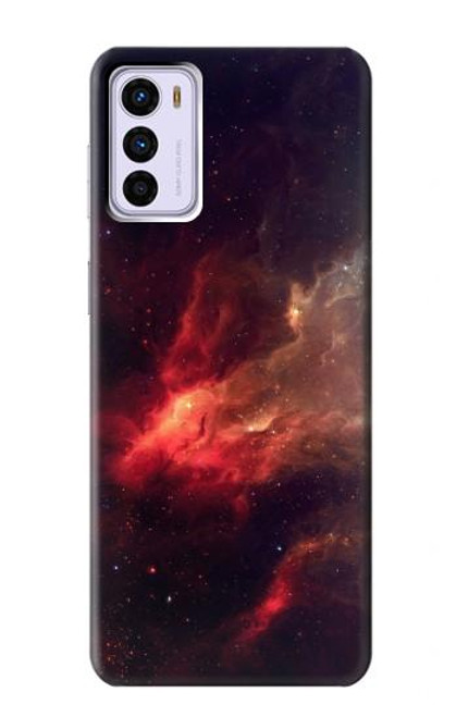 S3897 Red Nebula Space Hülle Schutzhülle Taschen für Motorola Moto G42