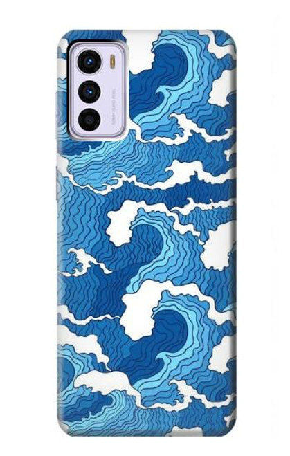 S3901 Aesthetic Storm Ocean Waves Hülle Schutzhülle Taschen für Motorola Moto G42