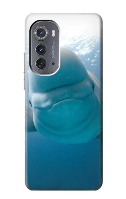 S1801 Beluga Whale Smile Whale Hülle Schutzhülle Taschen für Motorola Edge (2022)