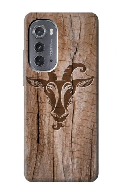 S2183 Goat Wood Graphic Printed Hülle Schutzhülle Taschen für Motorola Edge (2022)