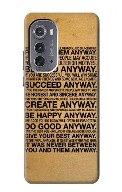 S2513 Mother Teresa Anyway Quotes Hülle Schutzhülle Taschen für Motorola Edge (2022)