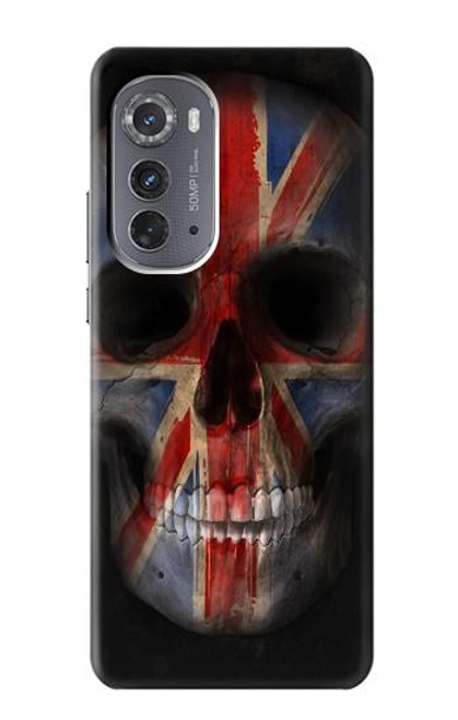 S3848 United Kingdom Flag Skull Hülle Schutzhülle Taschen für Motorola Edge (2022)