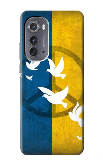 S3857 Peace Dove Ukraine Flag Hülle Schutzhülle Taschen für Motorola Edge (2022)