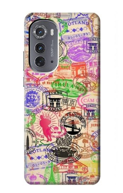 S3904 Travel Stamps Hülle Schutzhülle Taschen für Motorola Edge (2022)