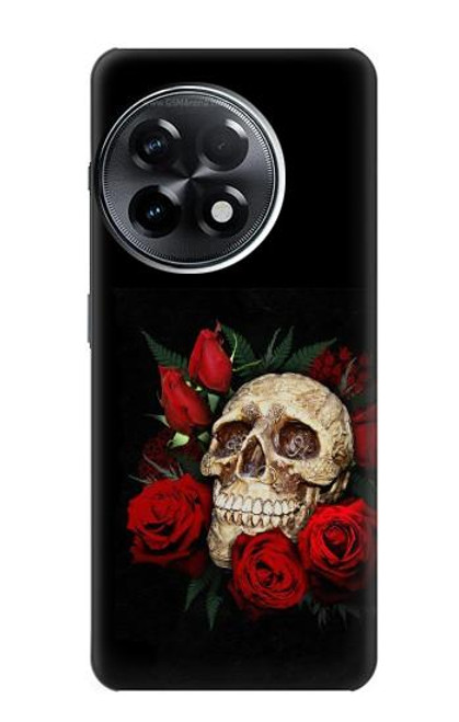 S3753 Dark Gothic Goth Skull Roses Hülle Schutzhülle Taschen für OnePlus 11R
