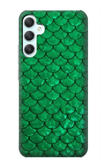S2704 Green Fish Scale Pattern Graphic Hülle Schutzhülle Taschen für Samsung Galaxy A34 5G