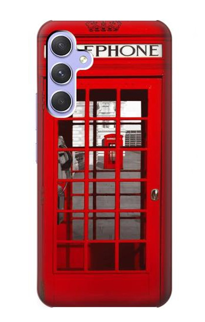 S0058 British Red Telephone Box Hülle Schutzhülle Taschen für Samsung Galaxy A54 5G