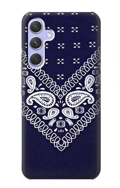 S3357 Navy Blue Bandana Pattern Hülle Schutzhülle Taschen für Samsung Galaxy A54 5G