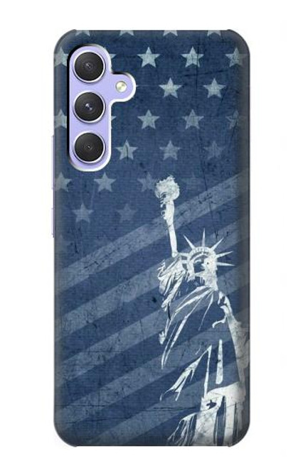 S3450 US Flag Liberty Statue Hülle Schutzhülle Taschen für Samsung Galaxy A54 5G