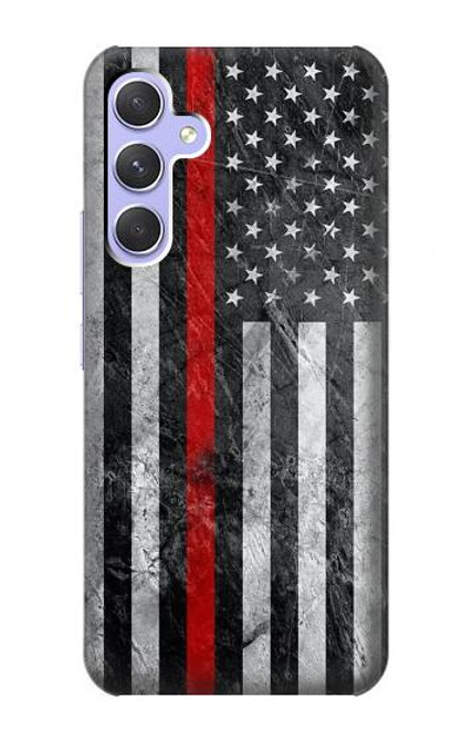 S3687 Firefighter Thin Red Line American Flag Hülle Schutzhülle Taschen für Samsung Galaxy A54 5G