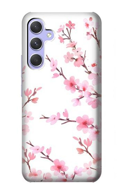 S3707 Pink Cherry Blossom Spring Flower Hülle Schutzhülle Taschen für Samsung Galaxy A54 5G