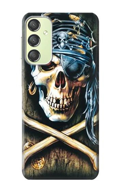 S0151 Pirate Skull Punk Rock Hülle Schutzhülle Taschen für Samsung Galaxy A24 4G