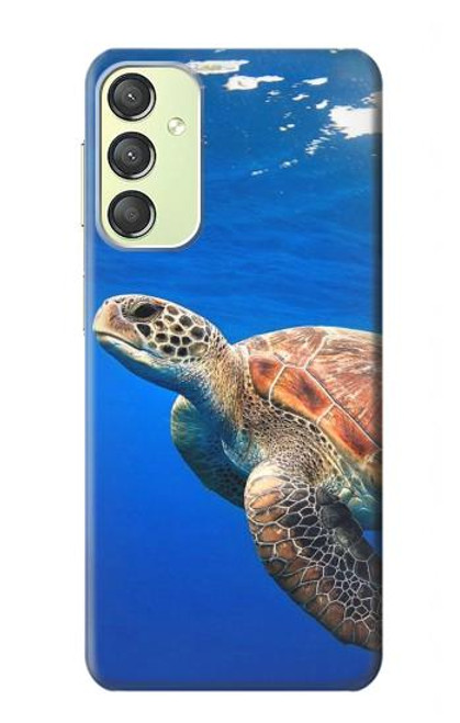 S3898 Sea Turtle Hülle Schutzhülle Taschen für Samsung Galaxy A24 4G