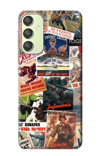 S3905 Vintage Army Poster Hülle Schutzhülle Taschen für Samsung Galaxy A24 4G