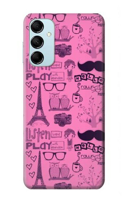 S2885 Paris Pink Hülle Schutzhülle Taschen für Samsung Galaxy M14