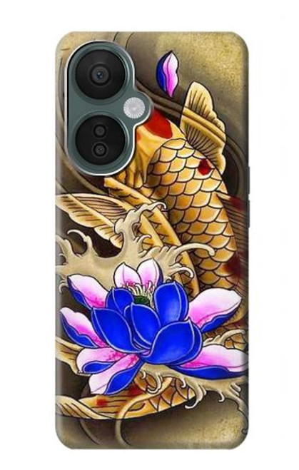 S1604 Carp Koi Fish Japanese Tattoo Hülle Schutzhülle Taschen für OnePlus Nord CE 3 Lite, Nord N30 5G