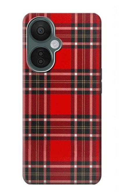 S2374 Tartan Red Pattern Hülle Schutzhülle Taschen für OnePlus Nord CE 3 Lite, Nord N30 5G