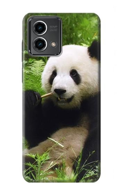 S1073 Panda Enjoy Eating Hülle Schutzhülle Taschen für Motorola Moto G Stylus 5G (2023)