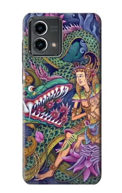 S1240 Bali Painting Hülle Schutzhülle Taschen für Motorola Moto G Stylus 5G (2023)