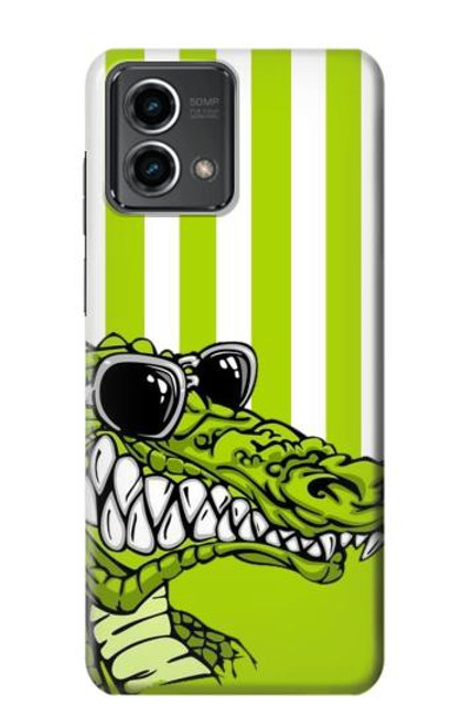 S2323 Funny Green Alligator Crocodile Hülle Schutzhülle Taschen für Motorola Moto G Stylus 5G (2023)
