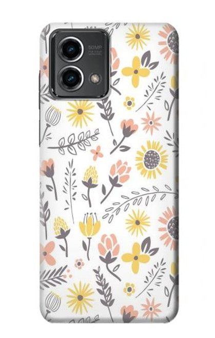 S2354 Pastel Flowers Pattern Hülle Schutzhülle Taschen für Motorola Moto G Stylus 5G (2023)