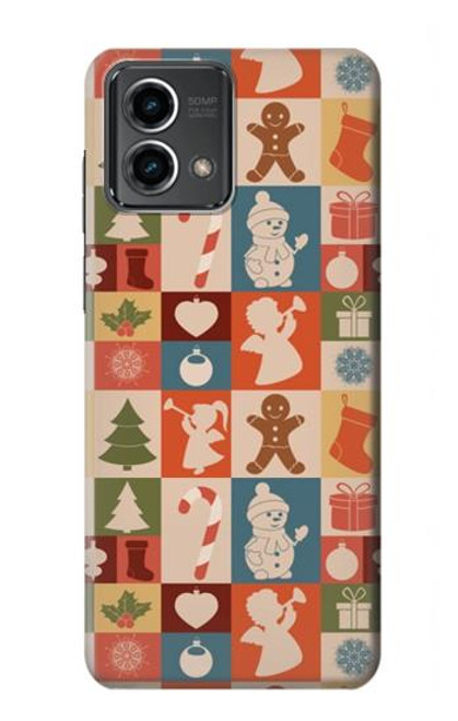 S2854 Cute Xmas Pattern Hülle Schutzhülle Taschen für Motorola Moto G Stylus 5G (2023)