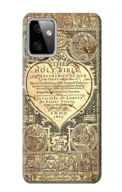 S0330 Bible Page Hülle Schutzhülle Taschen für Motorola Moto G Power (2023) 5G