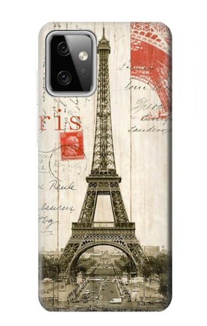 S2108 Eiffel Tower Paris Postcard Hülle Schutzhülle Taschen für Motorola Moto G Power (2023) 5G