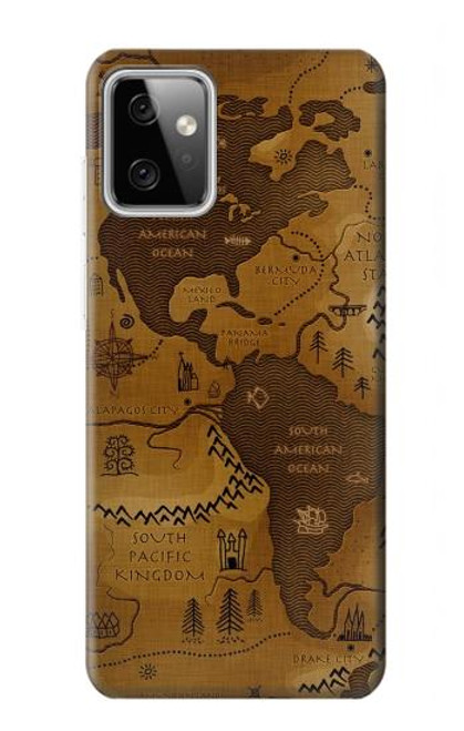 S2861 Antique World Map Hülle Schutzhülle Taschen für Motorola Moto G Power (2023) 5G