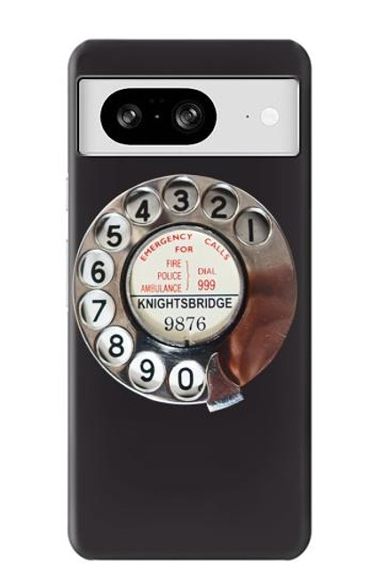 S0059 Retro Rotary Phone Dial On Hülle Schutzhülle Taschen für Google Pixel 8