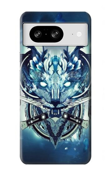 S1135 Wolf with knives Rock Hülle Schutzhülle Taschen für Google Pixel 8