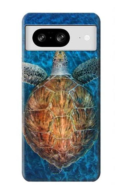 S1249 Blue Sea Turtle Hülle Schutzhülle Taschen für Google Pixel 8