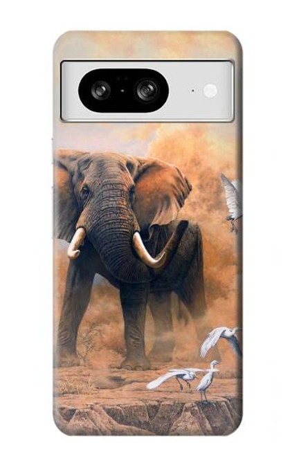 S1292 Dusty Elephant Egrets Hülle Schutzhülle Taschen für Google Pixel 8 S1292 Dusty Elephant Egrets Hülle Schutzhülle Taschen für Google Pixel 8