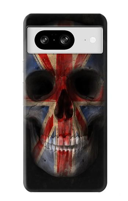 S3848 United Kingdom Flag Skull Hülle Schutzhülle Taschen für Google Pixel 8
