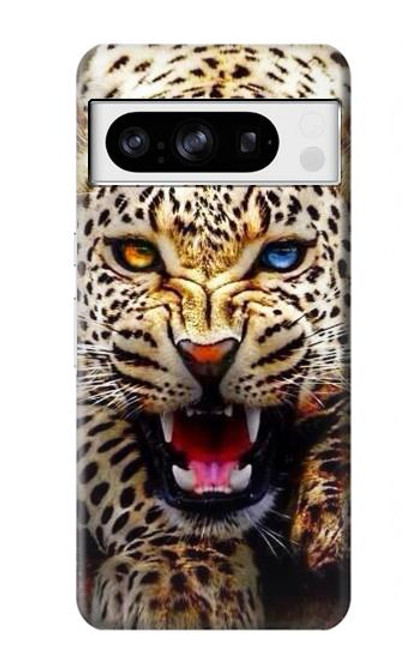 S1932 Blue Eyed Leopard Hülle Schutzhülle Taschen für Google Pixel 8 pro