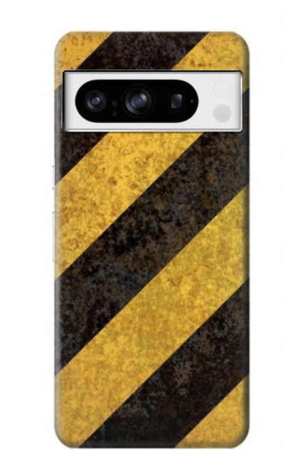 S2231 Yellow and Black Line Hazard Striped Hülle Schutzhülle Taschen für Google Pixel 8 pro