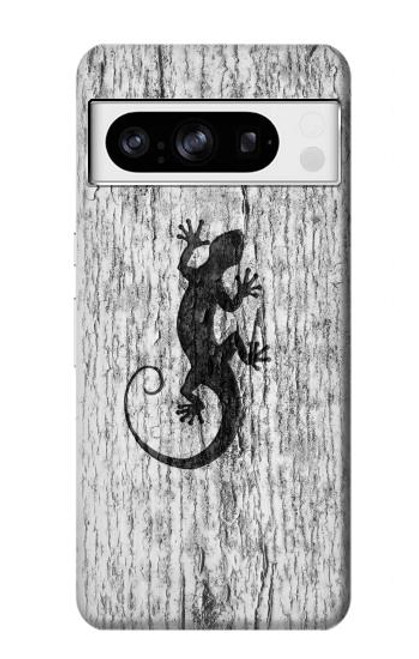 S2446 Gecko Wood Graphic Printed Hülle Schutzhülle Taschen für Google Pixel 8 pro