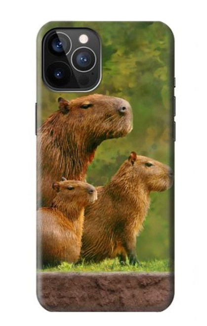 S3917 Capybara Family Giant Guinea Pig Hülle Schutzhülle Taschen für iPhone 12, iPhone 12 Pro