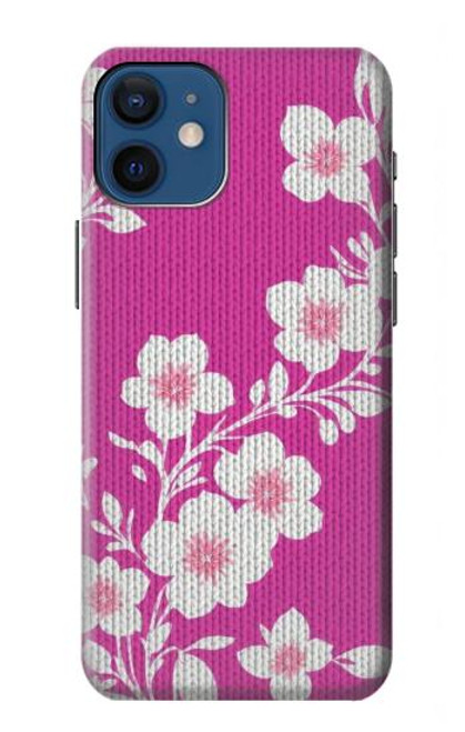 S3924 Cherry Blossom Pink Background Hülle Schutzhülle Taschen für iPhone 12 mini