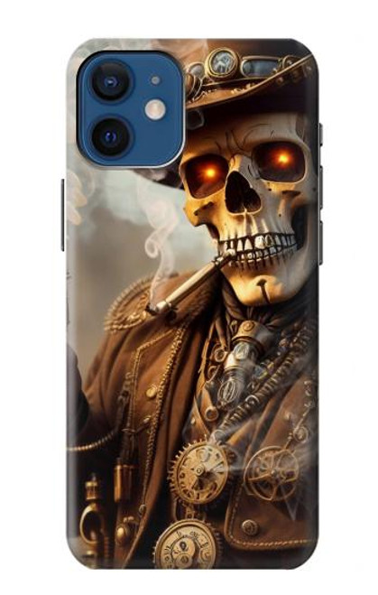 S3949 Steampunk Skull Smoking Hülle Schutzhülle Taschen für iPhone 12 mini