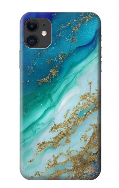 S3920 Abstract Ocean Blue Color Mixed Emerald Hülle Schutzhülle Taschen für iPhone 11