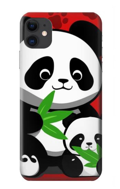 S3929 Cute Panda Eating Bamboo Hülle Schutzhülle Taschen für iPhone 11