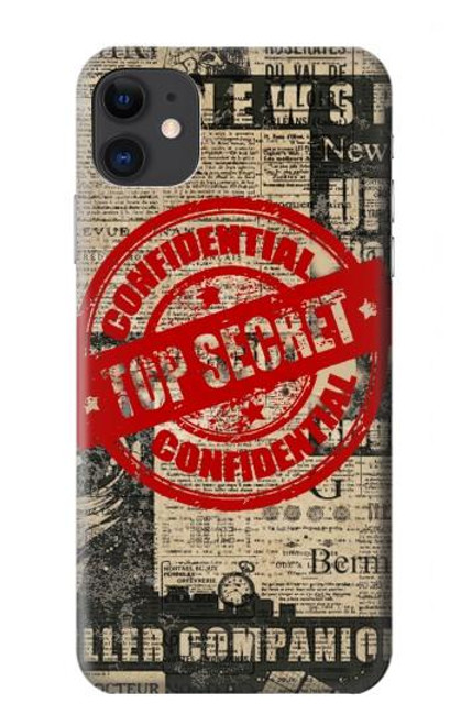 S3937 Text Top Secret Art Vintage Hülle Schutzhülle Taschen für iPhone 11