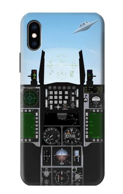S3933 Fighter Aircraft UFO Hülle Schutzhülle Taschen für iPhone X, iPhone XS