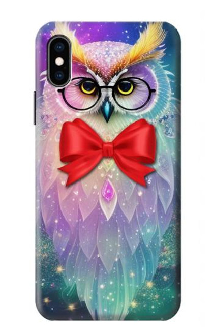 S3934 Fantasy Nerd Owl Hülle Schutzhülle Taschen für iPhone X, iPhone XS