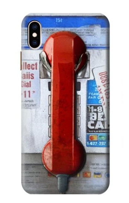 S3925 Collage Vintage Pay Phone Hülle Schutzhülle Taschen für iPhone XS Max