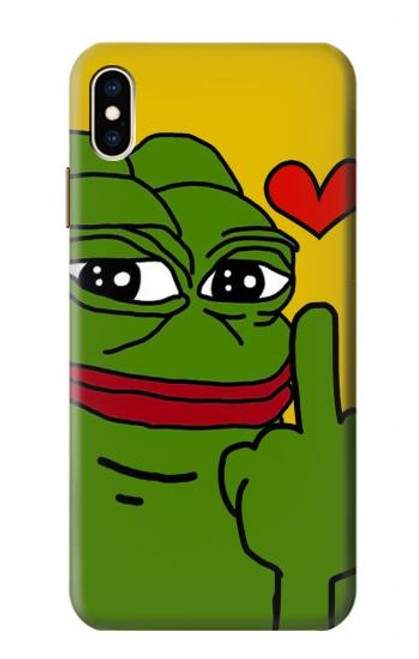 S3945 Pepe Love Middle Finger Hülle Schutzhülle Taschen für iPhone XS Max