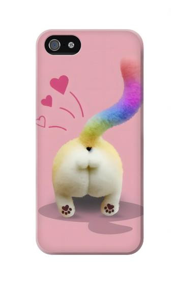 S3923 Cat Bottom Rainbow Tail Hülle Schutzhülle Taschen für iPhone 5 5S SE